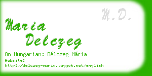 maria delczeg business card